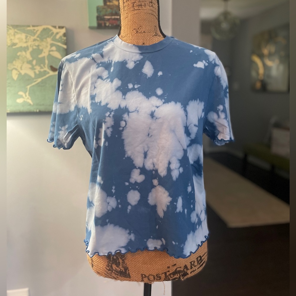 NWT ASOS size L tie-dye cropped t-shirt - Picture 1 of 4